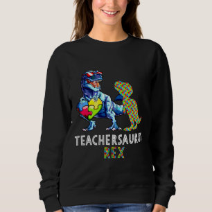 Sudadera Maestra de autismo Dinosaurio Teachersaurus Rex Ac