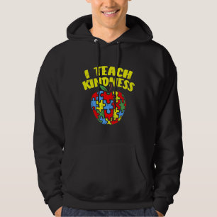 Sudadera Maestra de Autismo Enseño Amabilidad Apple Puzzle