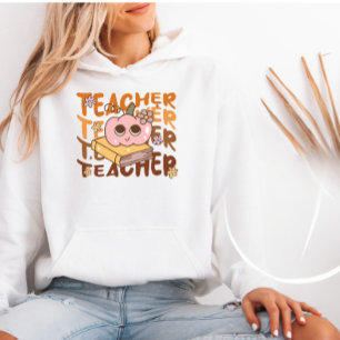 Sudadera Maestra de calabaza retro   Regalo de profesor de 
