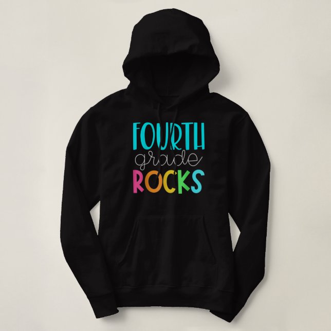 Sudadera Maestra de cuarto grado - cuarto grado roca la cam (Diseño del anverso)