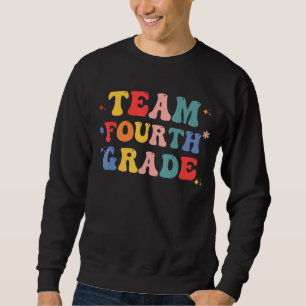Sudadera Maestra De Cuarto Grado Del Equipo Retro Para Niño