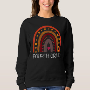 Sudadera Maestra de Cuarto Grado Leopardo Arcoíris 4to Grad