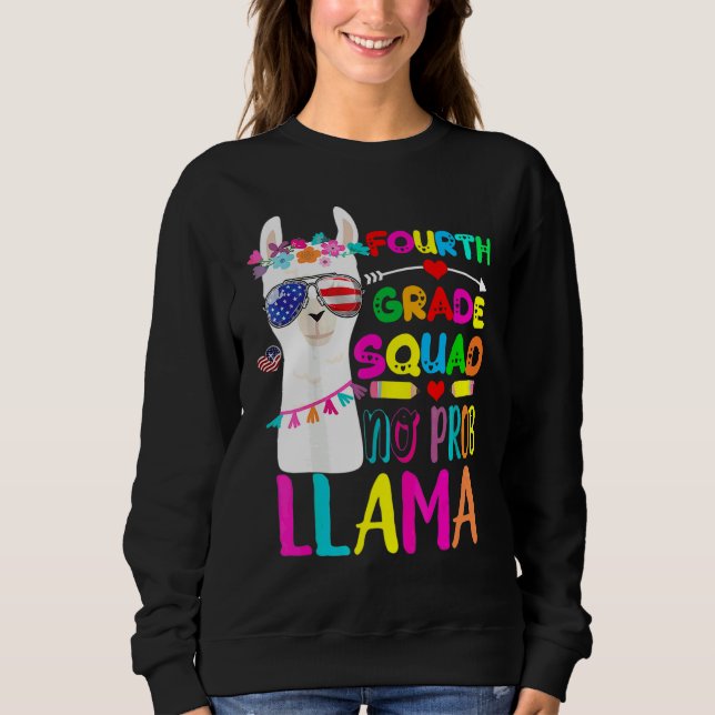 Sudadera Maestra de Cuarto Grado Sin Prob Llama (Anverso)