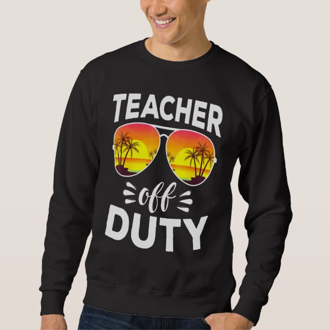 Sudadera Maestra De Duty Sungafas Beach Sunset School Te (Anverso)