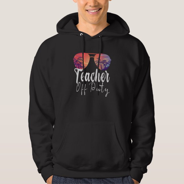 Sudadera Maestra De Duty Sungafas Beach Sunset School Te (Anverso)