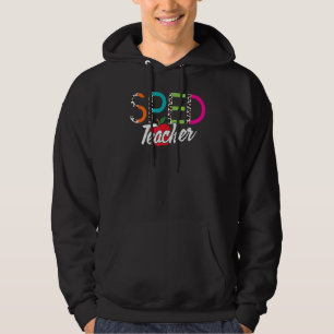 Sudadera Maestra de Educación Especial Leopard Boho Manzana