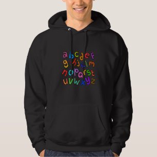 Sudadera Maestra de garabatos alfabeto linda ABCs aprendiza