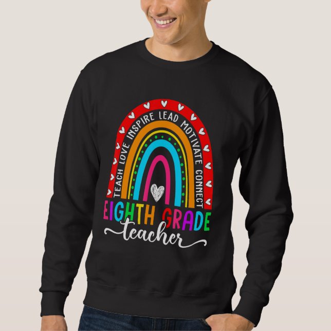 Sudadera Maestra De Grado Octavo, Arcoiris, De Vuelta A La  (Anverso)