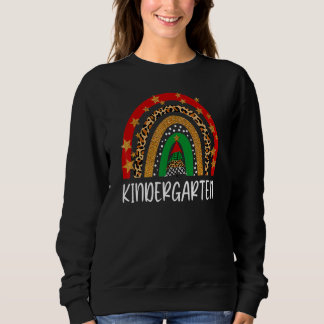 Sudadera Maestra de jardín de infantes Navidad Leopardo Arc
