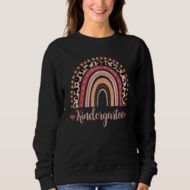 Sudadera Maestra de Jardines Infantiles Leopardo Arcoiris P (Anverso)