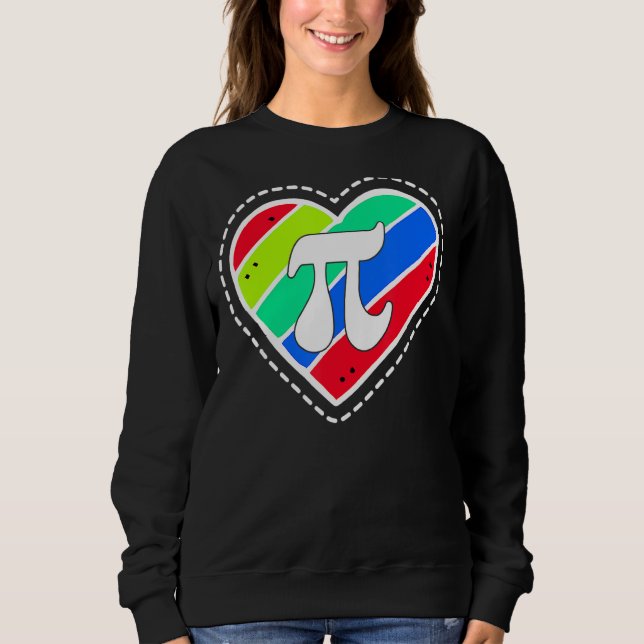 Sudadera Maestra De Matemáticas Del Arcoiris Del Día Del Pi (Anverso)