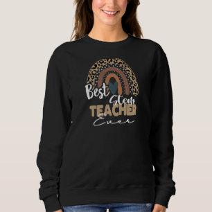 Sudadera Maestra De Mejor Estado En Boho Rainbow