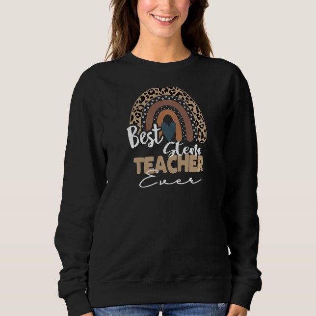 Sudadera Maestra De Mejor Estado En Boho Rainbow (Anverso)