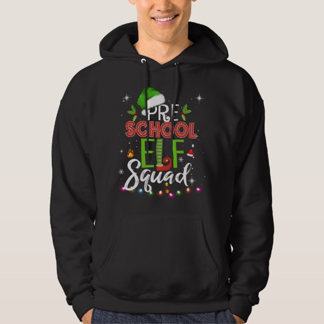 Sudadera Maestra de Navidades de Preescolar Elf Squad (Anverso)
