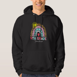 Sudadera Maestra de noveno grado, Boho Rainbow L
