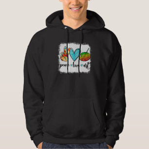 Sudadera Maestra de paleta de pintura de amor en paz decolo