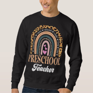 Sudadera Maestra De Preescolar Leopard De Nuevo A La Escuel