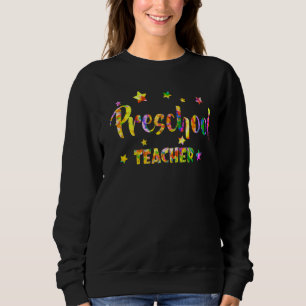 Sudadera Maestra De Preescolar, Tie Dye De Vuelta Al Apreci