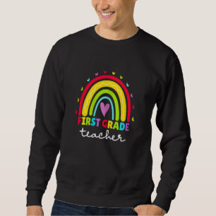Sudadera Maestra de primer grado de mujeres Boho Rainbow pa