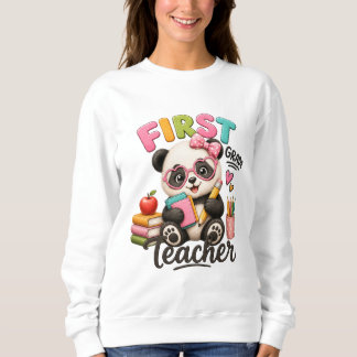 Sudadera Maestra de Primer Grado | Panda Lindo