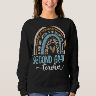 Sudadera Maestra de segundo grado Enseña Amor Inspira Boho