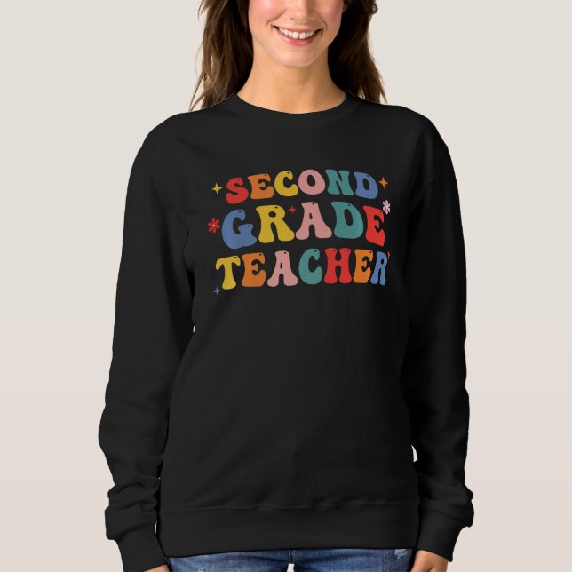 Sudadera Maestra de segundo grado retro de regreso (Anverso)