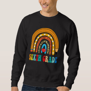 Sudadera Maestra de sexto grado de estampado de leopardo de