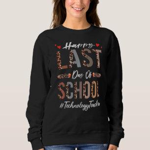 Sudadera Maestra De Tecnología Feliz Día De La Escuela Leop