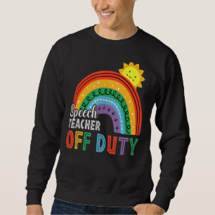 Sudadera Maestra Del Boho Rainbow Speech fuera de servicio