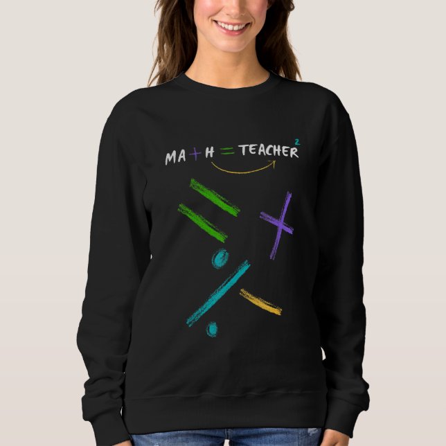 Sudadera Maestra divertida matemática Símbolos geek Nerd Sí (Anverso)
