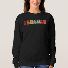 Sudadera Maestra-Educación-Enseñanza-Retro-Funny