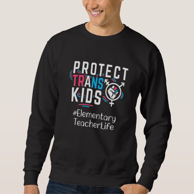 Sudadera Maestra elemental protege a los transexuales trans (Anverso)