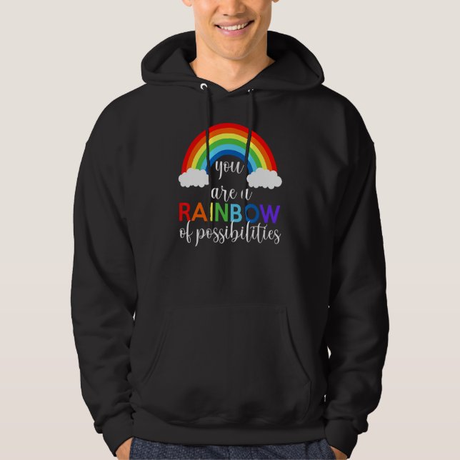 Sudadera Maestra Eres Un Arcoiris De Posibilidades De Enseñ (Anverso)
