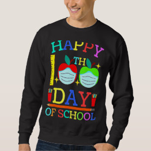 Sudadera Maestra Feliz 100° Día de la Escuela Máscara de Ap