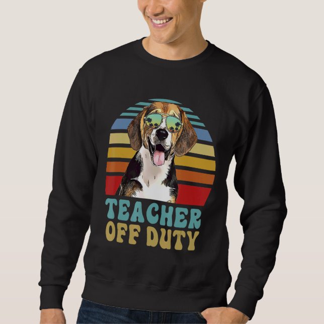 Sudadera Maestra fuera del servicio Beagle Dog Summer (Anverso)