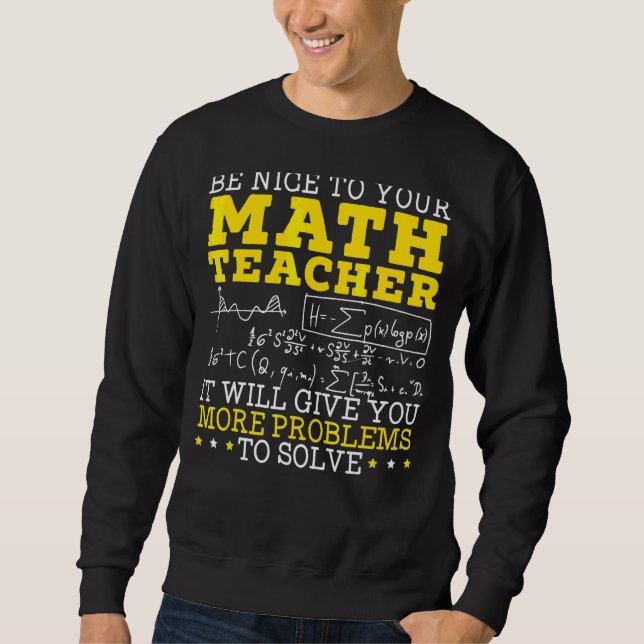 Sudadera Maestra Maestra Matemática Matemática Escuela Numb (Anverso)