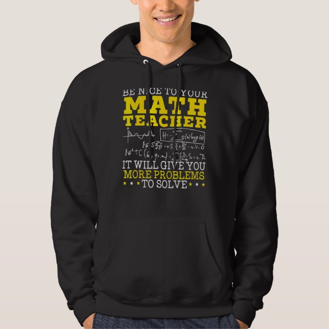 Sudadera Maestra Maestra Matemática Matemática Escuela Numb (Anverso)