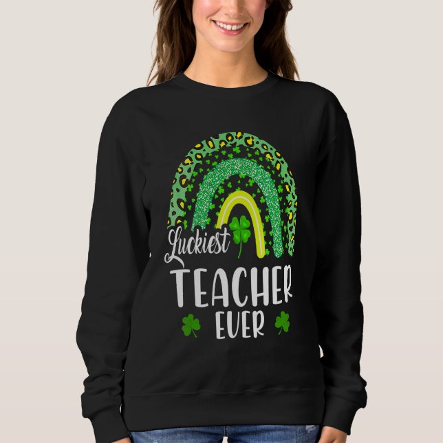 Sudadera Maestra más afortunada que nunca profesora de arco (Anverso)