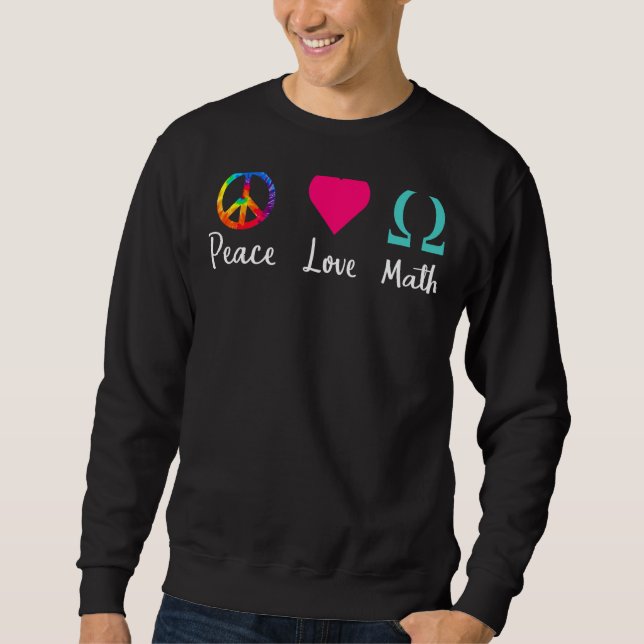 Sudadera Maestra matemática de amor por la paz o geek estud (Anverso)