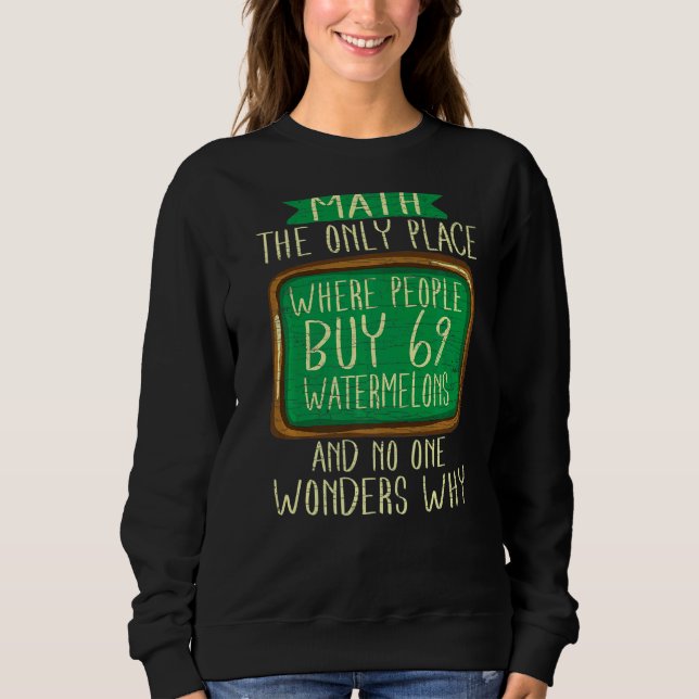 Sudadera Maestra Math El Único Lugar Donde La Gente Compra  (Anverso)