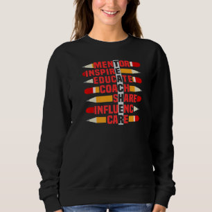 Sudadera Maestra Mentor Y Entrenador Mejor Profesor Escolar