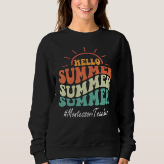 Sudadera Maestra Montessori Groovy Último Día de Escuela Ho
