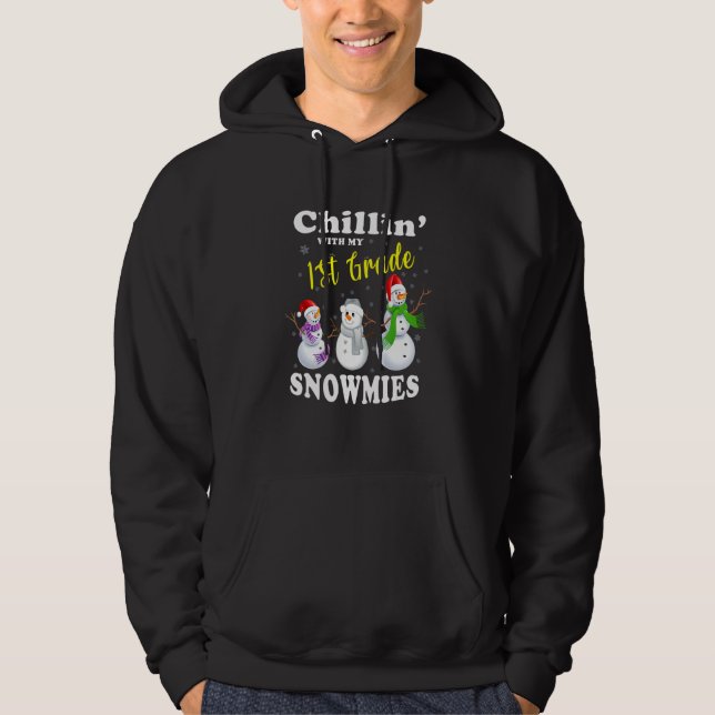 Sudadera Maestra navidad Cute Chillin Con Mi Primer Grado S (Anverso)