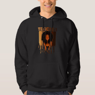 Sudadera Maestra negra Afro Melanin Mon de historia negra