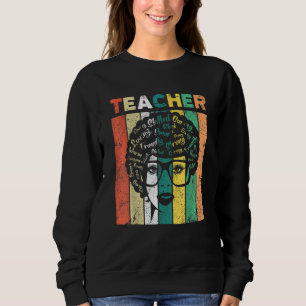 Sudadera Maestra negra Afro Retro Mes de Historia Negra