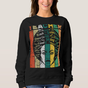 Sudadera Maestra negra Afro Retro Mes de Historia Negra