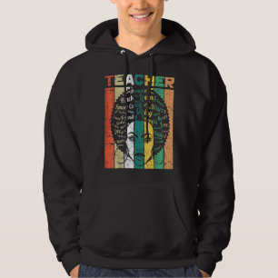 Sudadera Maestra negra Afro Retro Mes de Historia Negra