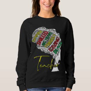 Sudadera Maestra negra Afro Retro Mes de Historia Negra