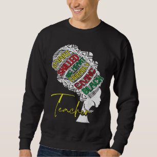 Sudadera Maestra negra Afro Retro Mes de Historia Negra
