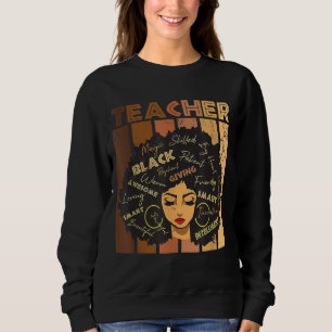 Sudadera Maestra negra Afro Retro Mes de Historia Negra